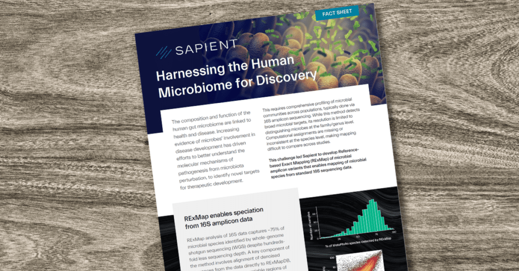 human microbiome for biomarker discovery